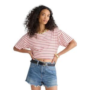 J. Crew Relaxed Fit Denim Cut Off Blue Jean Shorts Mid Rise Women's Sz 34‎ NWT